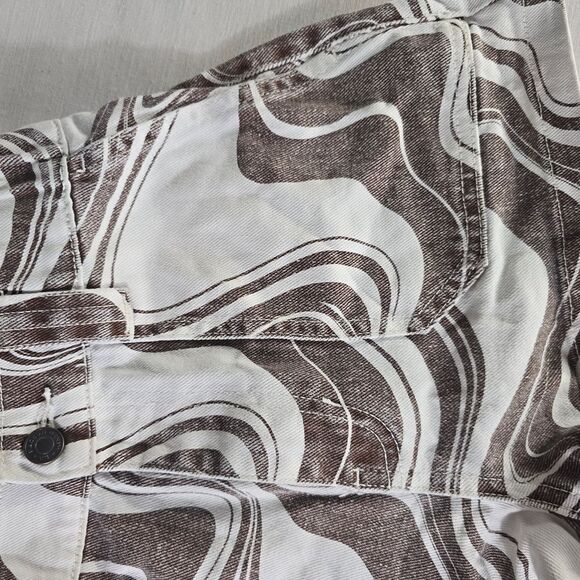 PacSun High Waist Brown and White Shorts - Picture 7 of 7